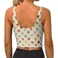 thumbnail image 3 of Naloa Heart Polka Dot Sports Bras for Women, High Support Bra with Removable Pads, Comfortable - Small, 3 of 9