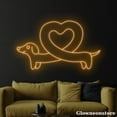 thumbnail image 4 of Glowneon Dachshund Dog Heart Neon Sign, Body Heart Dachshund LED Sign, Dachshund Lover Gift, 4 of 5