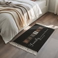 thumbnail image 4 of Bathroom Rug 2'x 3', Black Woven Cotton Washable Rug with Tassels, Farmhouse Country Vintage Wooden Grain Plaid Non Slip Front Door Mat for Entrance, Doorway, Hallway, Laundry Room, 4 of 9