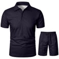 thumbnail image 2 of Playeras Para Hombre, Conjunto De Camiseta Y Pantalones Cortos De Manga Corta Para Hombre, Conjunto Deportivo Y De Ocio, Conjunto De Pantalones Cortos De Manga Corta De Talla Grande, 2 of 5