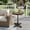 Bronze, variant on Resenkos 27 Inch Round Cast Aluminum Patio Bistro Table, Hollow Carved Top with Rustproof Frame for Balcony and Garden Gathering, Copper