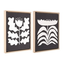 Beautiful Framed Graphic Flower Wall Decor, Set of 2 by Drew Barrymore 13.5" X 17.5"
