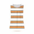 thumbnail image 3 of Fengqque Womens Tank Tops Summer Casual Sleeveless Tops Loose Striped Crewneck Pleated Shirt Basic Tees Orange M(M), 3 of 5