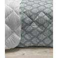 thumbnail image 3 of Damask Grey Down Alternative Comforter, Victorian Renaissance Pattern of Floral Ornate Rococo Grid Repetition, Microfiber Quilt for All Season, 5 Sizes, Grey and Eggshell, by Ambesonne, 3 of 3