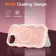 thumbnail image 3 of Funda magnética para iPhone 14 Plus/15 Plus, compatible con MagSafe, diseño de marco ondulado transparente, borde suave, bonita funda protectora transparente mate a prueba de golpes, 3 of 7