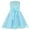 Light Blue, variant on Aislor Kids Sleeveless Princess Lace Wedding Bridesmaid Rhinestone Chiffon Flower Girls Dress Elegant Gown Beige 6