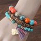 thumbnail image 3 of 3Pcs/Set Elastic Rope Multilayer Resin Women Bracelets Women Bohemia Elephant Tassel Beads Bracelets, 3 of 4