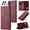 Wine Red, variant on ETFAST Leather Wallet With Card Holder Zipper Phone Case For Xiaomi Poco C65 High Quality Leather Phone Case