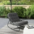 thumbnail image 3 of Grand Patio Outdoor Rocking Chair Modern Steel Cozy Lounge Rocker Chair with Cushion for Balcony Porch Patio,Charcoal (Set of 1), 3 of 12