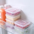 thumbnail image 5 of 2pcs Cheese Slice Storage Box Refrigerator Food Storage Container With Lid Plastic Storage Container Kitchen Separate Freezer Seal Bin Vegetable Fruit Meat Fresh Box Organizer, 5 of 7
