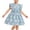 Blue, variant on WRKEKC Girls Floral Dress Sleeveless Round Neck Floral Print Soft Breathable Comfortable Cotton Fabric Lightweight Daily 2-8 Years