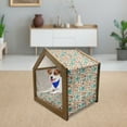 thumbnail image 3 of Acorn Pet House, Seasonal Nuts Flowers and Berries Ornamental Composition Plants Pattern Fall Foliage, Outdoor & Indoor Portable Dog Kennel with Pillow and Cover, 5 Sizes, Multicolor, by Ambesonne, 3 of 5