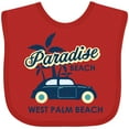 thumbnail image 3 of Inktastic Paradise Beach in West Palm Beach with Palm Trees and Car Boys or Girls Baby Bib, 3 of 4
