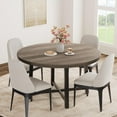 thumbnail image 4 of 47" Round Industrial  Dining Table, Dinner Table for 4 to 6,  with Sturdy Metal Frame & Rustic Brown Finish,  for Dining Room, Kitchen （No Chairs）, 4 of 7