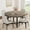Retro Gray, variant on 47" Round Dining Table for 4, Kitchen Dining Room Table with Sturdy Metal Frame, Wood Circle Kitchen Table for Space Saving -Grey