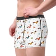 thumbnail image 2 of Yiaed winter Snowflake Dachshund Print Men's Soft Cotton Boxer Shorts Breathable Boxers Underwear Moisture-Wicking Underwear Stretch Boxer Briefs for Man-Small, 2 of 5