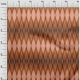 thumbnail image 2 of oneOone Cotton Jersey Rust Brown Fabric Argyle Check Sewing Craft Projects Fabric Prints By Yard 58 Inch Wide, 2 of 4