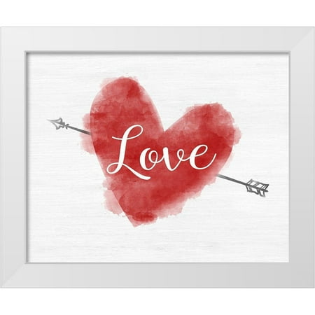 CAD Designs 18x15 White Modern Wood Framed Museum Art Print Titled - Valentine Love