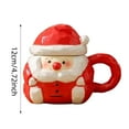 thumbnail image 3 of 1Pc Christmas Santa Coffee Mugs Vintage Santa Claus Heads Ceramic Mug Christmas Themed Design Cup Set for Coffee Tea Hot Chocolate Xmas Holiday Gifts, 3 of 6