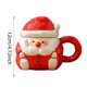 thumbnail image 3 of Taza de cerámica con asa y diseño navideño de Papá Noel, ideal para bebidas calientes, perfecta para celebraciones invernales, apta para lavavajillas, ideal para café o chocolate, capacidad ..., 3 of 6