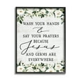 thumbnail image 2 of Stupell Industries Wash Hands Say Prayers Jesus Germs Everywhere Phrase, 16 x 20,Design by Lettered and Lined, 2 of 5