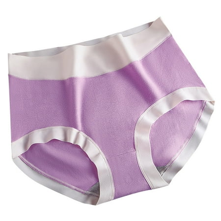 Bikini Underwear for Women Women s Cotton Underwear  Laides Lightweight & Breathable Panties  Mid-Waist Soft Underpants Briefs  Available in Plus Size Womens Underwear Seamless Purple 3XL