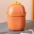 thumbnail image 4 of Clearance!Ymkly Book Lovers Gifts,Desktop Trash Can Pineapple Design Countertop Waste Basket Mini Garbage Container Table Sundries Organizer Remote Pen Pencil Holder For Home Office,Pumpkin Decor, 4 of 4