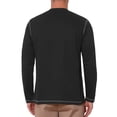 thumbnail image 3 of INSPIRE CHIC Men's Henley Shirts Long Sleeve Chest Pocket Casual Basic Tee Shirt L Black, 3 of 6