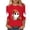 Red, variant on Jewelreauty Halloween T Shirts Women Teens Funny Ghost Pumpkin Printed Graphic Tee 3/4 Sleeve Crewneck Tops (XL, Red)
