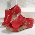 thumbnail image 2 of SACFOF Womens Wedge Sandals With Strap for Dressy Ladies Sandals Casual 2.56 Inch Wedge, 2 of 6