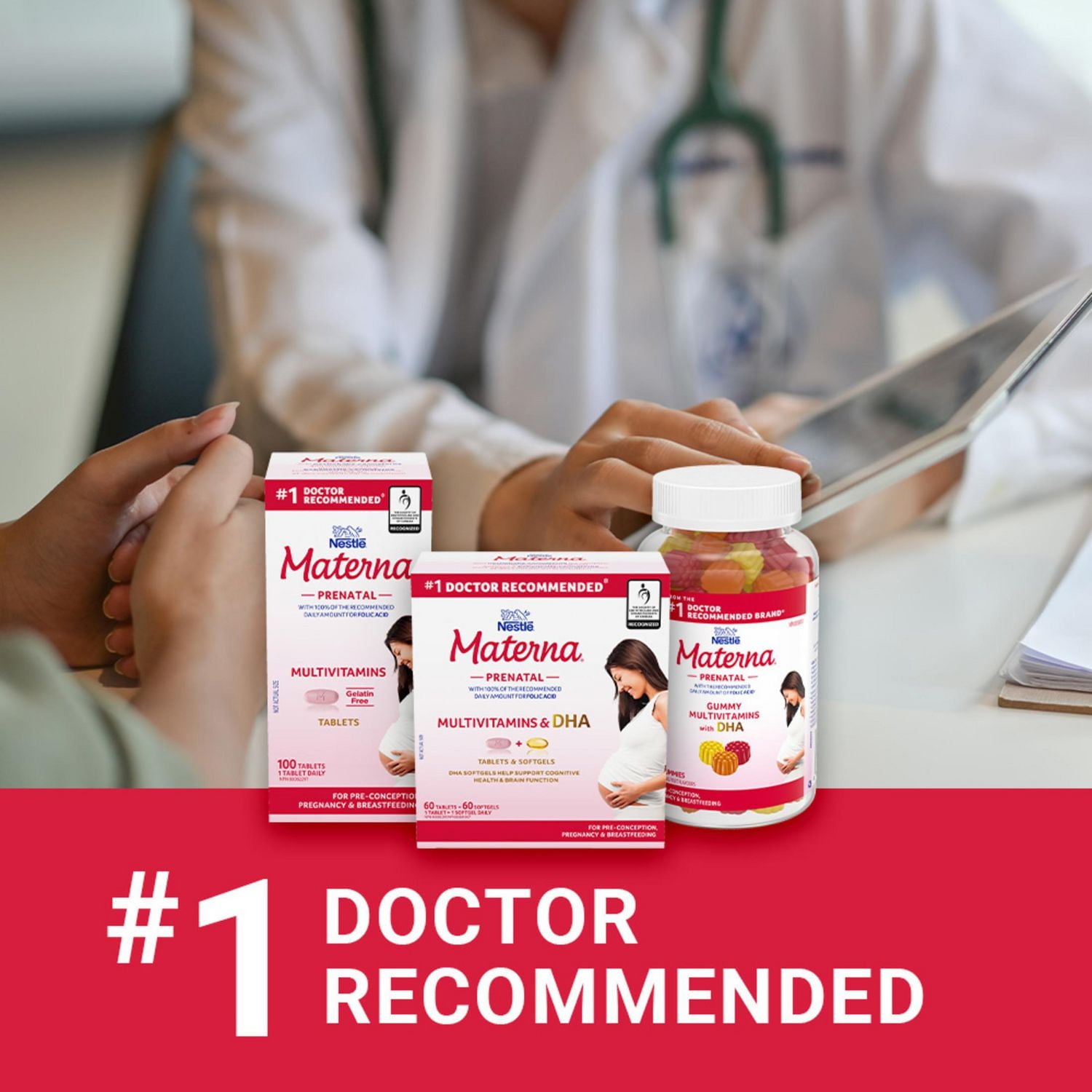 MATERNA Prenatal Multivitamin Gummies with DHA