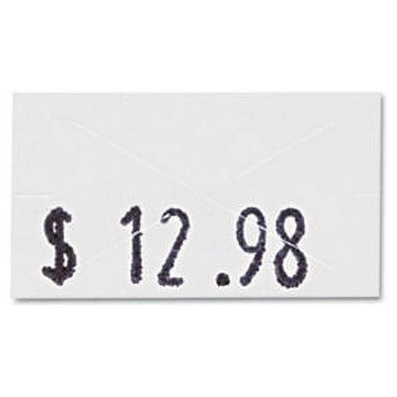 Pricemarker Labels 0.44 x 0.81, White, 1,200/Roll, 3 Rolls/Box