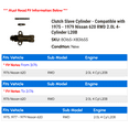 thumbnail image 2 of Clutch Cylinder - Compatible with 1975 - 1979 Nissan 620 RWD 2.0L 4-Cylinder L20B 1976 1977 1978, 2 of 2
