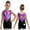 Purple&Black, variant on iiniim Kids Girls Dance Gymnastics Ballet Leotard Sparkly Rhinestones Bodysuit with Shorts Hair Band Purple&Black 10