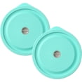 thumbnail image 1 of shiyou-Replacement Lids for Pyrex 7201-PC 4 Cup, Silicone Round Storage Cover Lid for Anchor Hocking Glass Bowl 2 Pack Turquoise, 1 of 4