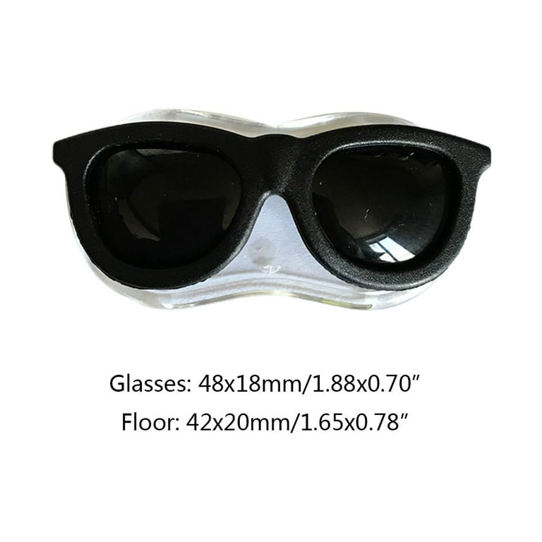 Sunglasses Holder for Car Sun Visor, Magnetic Genuine Leather Sunglass  Holder Clip, Car Organization Accessories(Black)