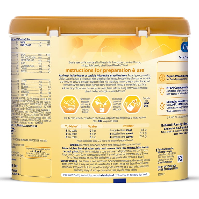 Enfamil NeuroPro Baby Formula, Brain Building Duo DHA & MFGM