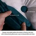thumbnail image 3 of WOWMAX Rectangular Headboard Reading Body Pillow Bedside Oversized Throw Cushion Extra Large Backrest Lumbar Pillows Positioning Back Support Bolster for Bed Sofa Couch Velvet Deep Blue Twin, 3 of 6