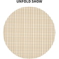thumbnail image 3 of Round Tablecloth 60 Inch, Beige Gingham Circle Tablecloth Water Resistant Table Covers Dining Table Cover for Kitchen Dining Picnic Party Home Decoration, 3 of 8
