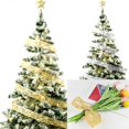 thumbnail image 5 of 2 Inch Gold Star Wired Ribbon Wide Christmas Transparent Sheer Ribbon Music Note Glitter Metallic Organza Fabric Ribbons Gift Wrapping Supply, 5 of 8