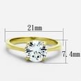 thumbnail image 2 of Luxe Jewelry Designs Women's High Polished Engagement Ring with a Circular Cubic Zirconia Diamond -, 2 of 4