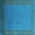 thumbnail image 1 of Ahgly Company Indoor Square Oriental Light Blue Industrial Area Rugs, 7' Square, 1 of 4