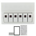 thumbnail image 2 of Fosa Auto Accessories Automobiles 6 Gang Rocker Switch Panel Circuit Breaker With LED Indicator For Marine Boat Yacht Car RV Car, 2 of 8