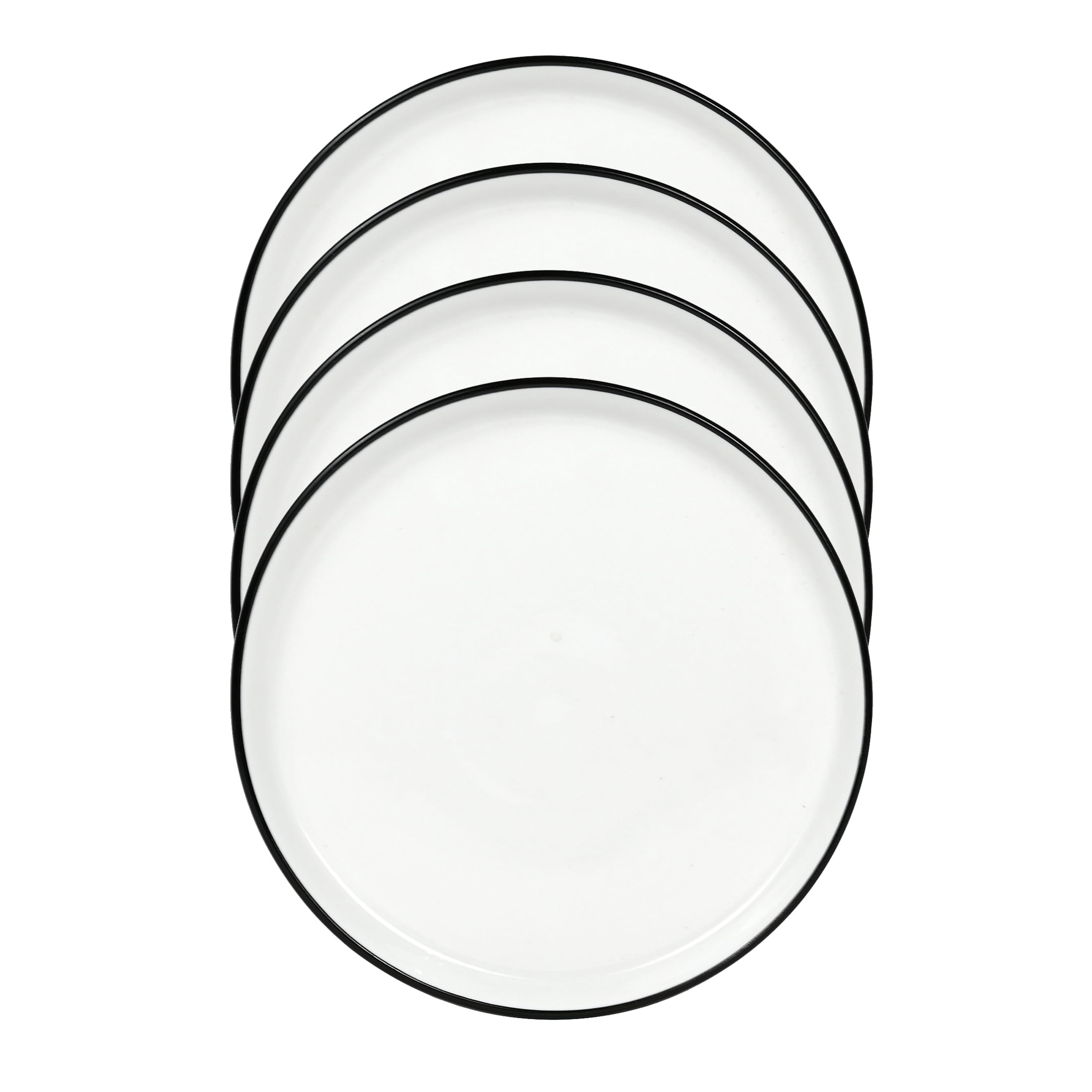 Mainstays Black Rim Round Stoneware Salad Plate, 7.6 in