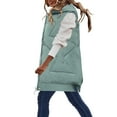 thumbnail image 4 of LYXSSBYX Puffer Vest for Women Clearance Women Warm Pocket Hooded Coat Long Jacket Winter Sleeveless Down Parkas, 4 of 5