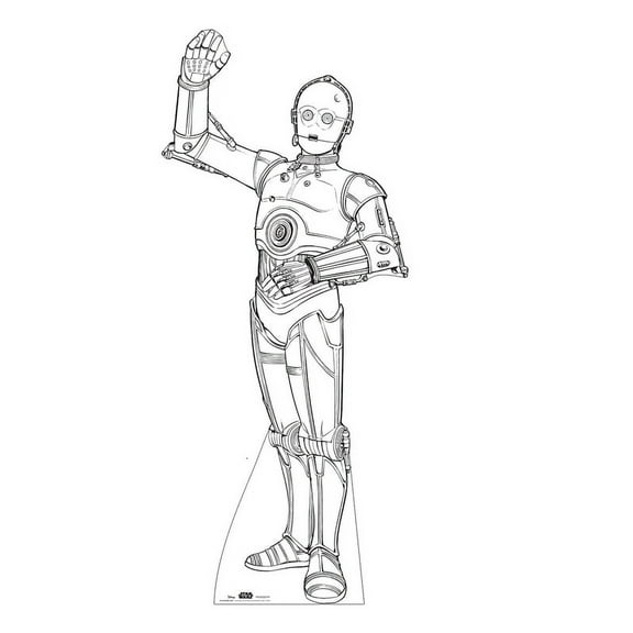 Color Me C-3PO (Star Wars) Cardboard Cutout Stand Up, 6 ft
