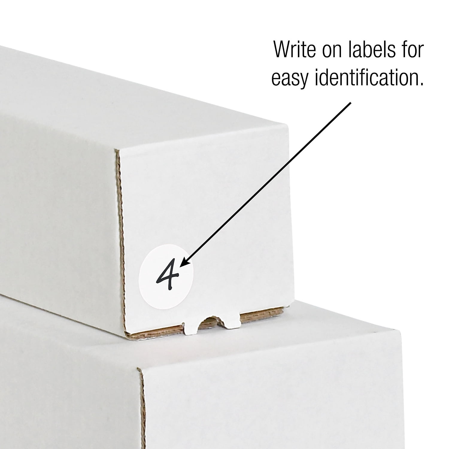 Tape Logic® Removable Inventory Labels, DL1388WH, Round, 3/4", White, Roll Of 500
