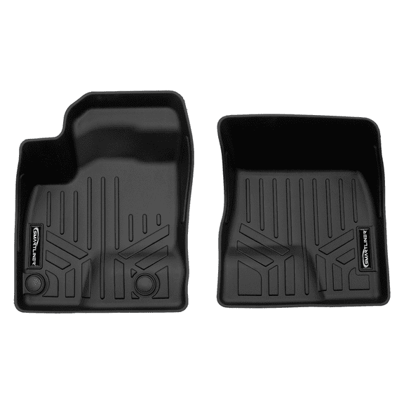 SMARTLINER All Weather Protection Custom Fit Black 1st Row Floor Mat Liner Set Compatible With 2023-2024 Mitsubishi Outlander PHEV
