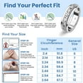 thumbnail image 6 of Fidget Rings Spinner Ring for Women - Spinning  Anxiety Ring for Men - Wedding Band 925 Sterling Silver Platinum Plated Flower Floral Jewelry Stress Relief Size 9  Christmas Gifts, 6 of 13