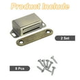 thumbnail image 3 of Uxcell 2Pcs Cabinet Magnet Latch, Adhesive Drawer Latch Magnetic Cabinet Catches Sliding Door Closure for Cabinet Kitchen Closet Doors, Bronze, 3 of 6